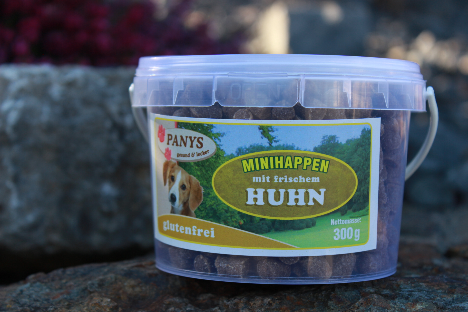 300 Gramm Dose Minihappen mit frischem Huhn glutenfreie Rezeptur